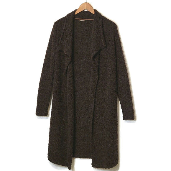 J. McLaughlin Alpaca Wool Blend Boucle Brown Duster Cardigan Sweater Size XS - Picture 6 of 13